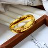 Gold 14mm Princess Bangle: Flashing Crushed Ice Light Luxury Versatile Bracelet Jewelry