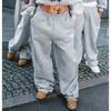 Unisex Solid Color Lounge Pants Hoodie Set Winter Casual Streetwear Tracksuit Outfit