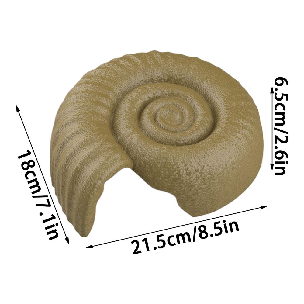 Reptile Cave Ammonite Shape Small Animal Hide Out Shelter Shelter Decorative Habitat For Terrarium Home Resting Hiding Garden