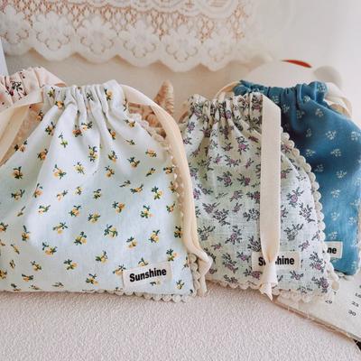 19*19CM Borsa per pannolini per neonati Borsa per pannolini stampata con fiori Pannolini bagnati e asciutti Passeggino Borsa da viaggio per esterni Borse per riporre i pannolini bagnati