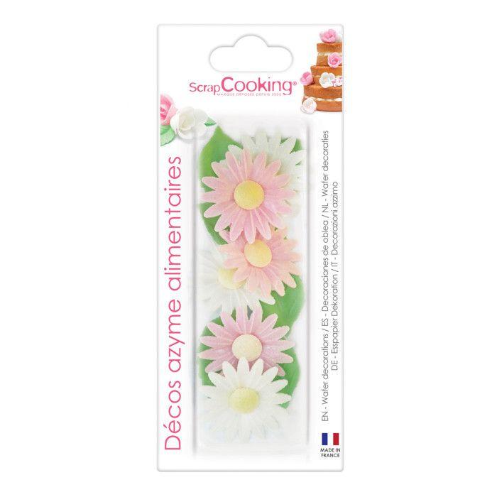 Daisies and Green Leaves Wafer