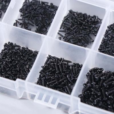 M1 M1.2 M1.4 M1.7 Self Tapping Screws Black Micro Cross Phillips Laptop Screws Carbon Steel with Box Wood Screw Woodworking