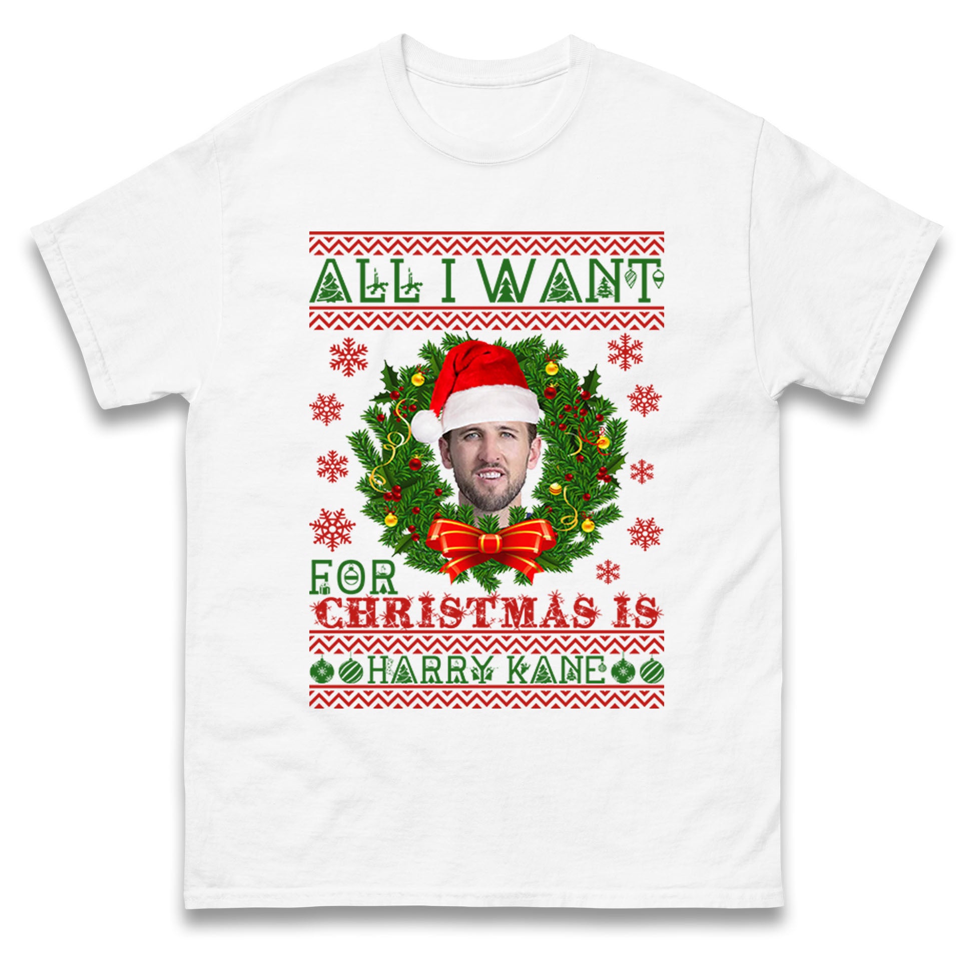 All I Want For Christmas Is Harry Kane Footballer Mens T Shirt Womens Tops Tees S