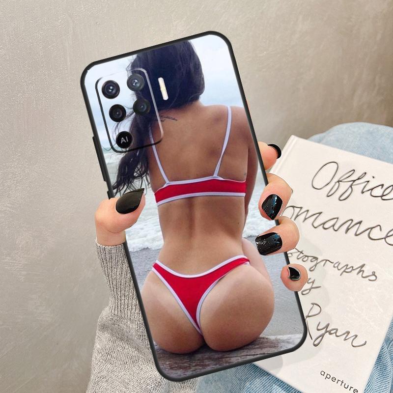 Beach Booty Bikini Girl Case For Oppo A54 A74 A94 A17 A57 A77 A76 A16 A96 A18 A60 A80 A40 A38 A58 A78 A98 A15 A5 Pro