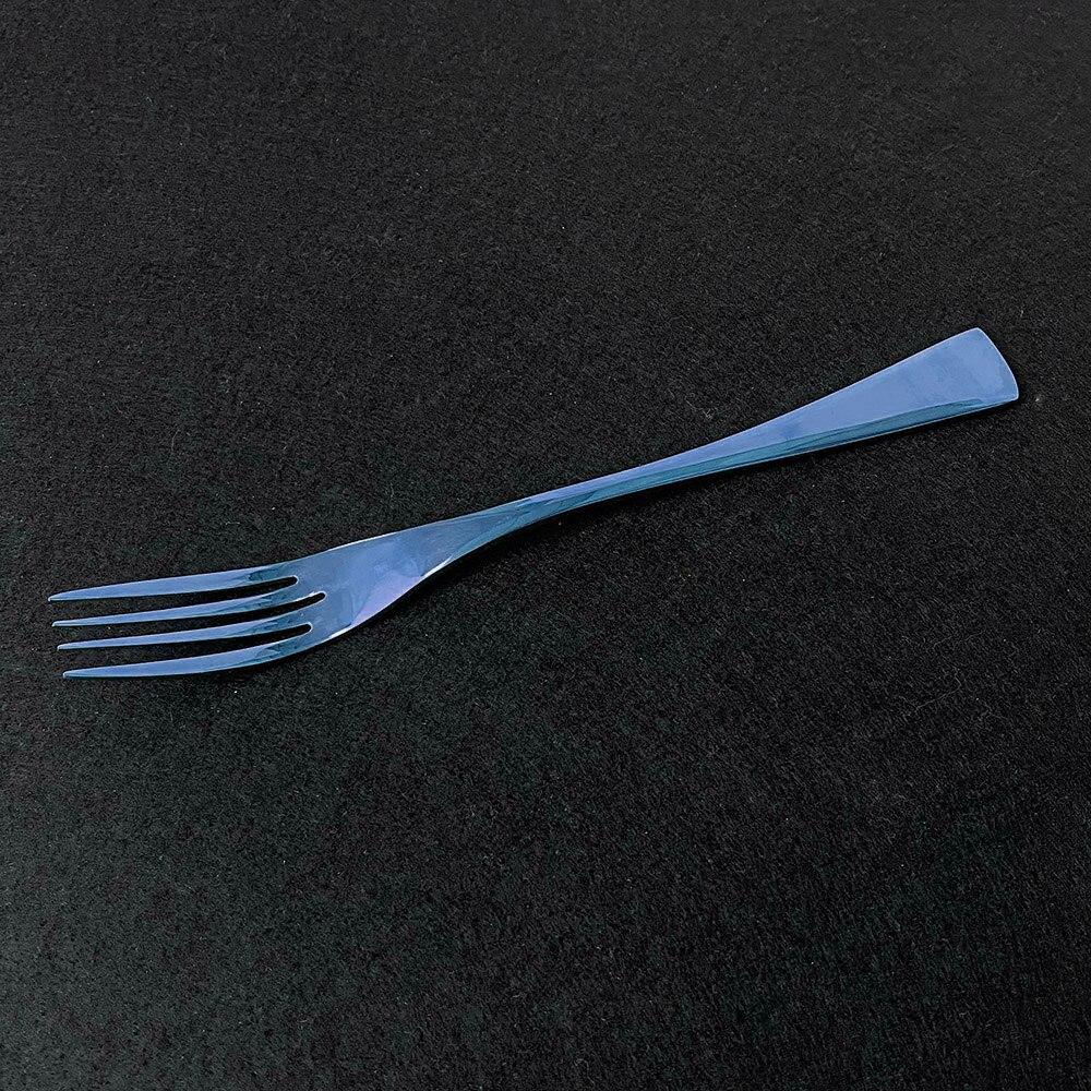 High Quality Blue Dinnerware Cutlery Set Mirror Flatware Set 18/10 Stainless Steel Western Steak Knife Family Kitchen Accessories