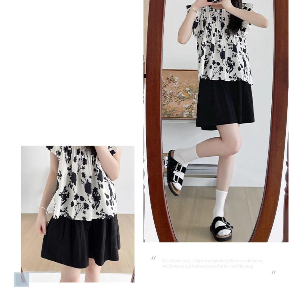 Women's High-Waist Blue Ice Silk Wide-Leg Shorts - Summer 2025 Mid-Length Casual Sportswear