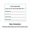 Self-Adhesive Food Sample Retention Label for School Canteens