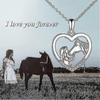 Girl And Horse Necklace For Girls Sterling Silver Horse Jewellery Horse Gifts For Women 18quot;