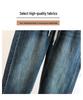 High-Quality Plus Size Stretch High-Waisted Slimming Straight-Leg Cigarette Jeans for Autumn
