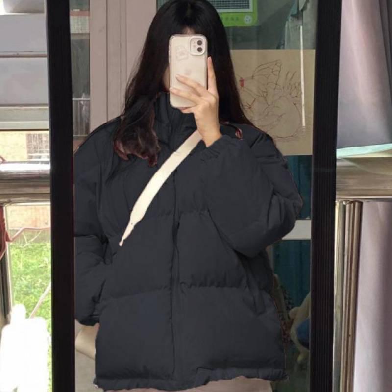 Pink Women's Short Down Coat - 2025 New Autumn/Winter Korean Style, Small Size, Thick and Cozy for Students