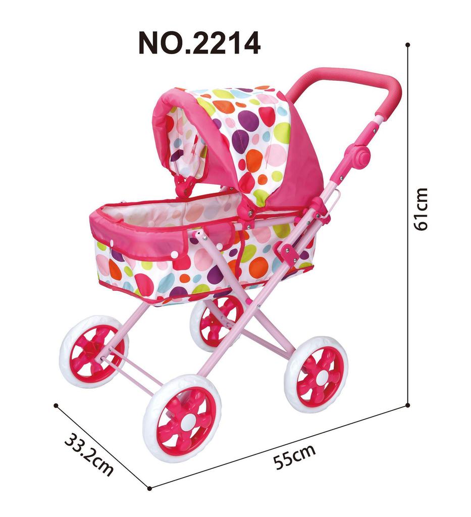 Children's Large Simulation Stroller Toy with Tray - Push Doll Stroller for Girls