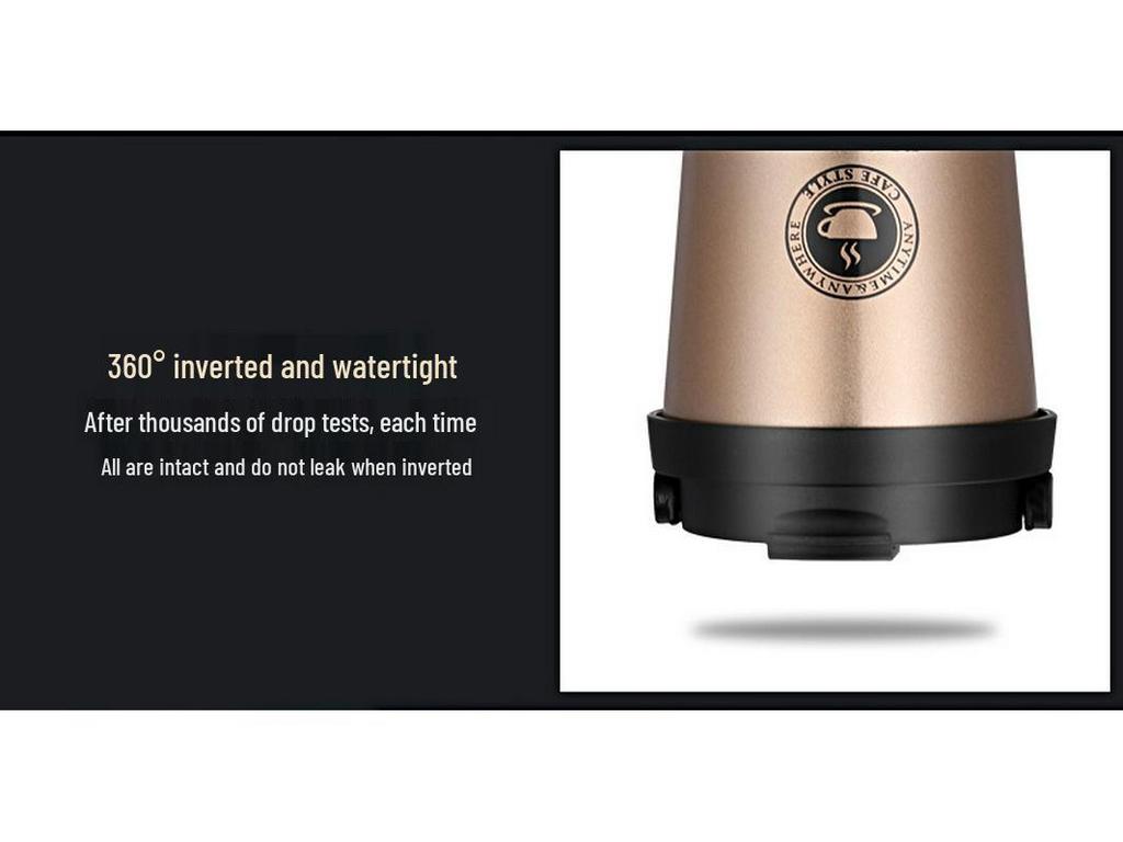 Kreativní izolovaný cestovní hrnek z nerezové oceli s uchem