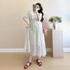 Maternity Summer Dress 2026: Simple, Fashionable Korean Loose Fit Plus Size with Embroidery