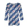 Women's Fashion Casual Round Neck Printed 3/4 T-shirt Top