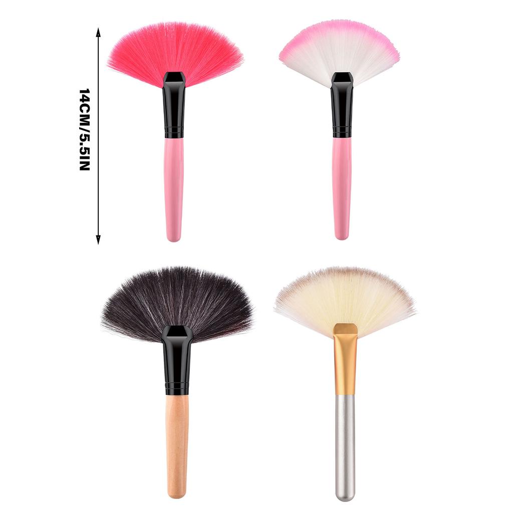 Synthetic Fiber Fan Makeup Brush For Women Travel Brushes Face Cosmetic Application Eyeshadow Brush Ergonomic Handle