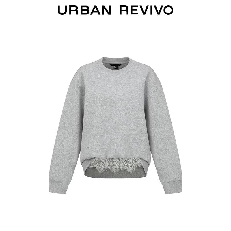 UR2026 Women's Lace Patchwork Loose Sweatshirt