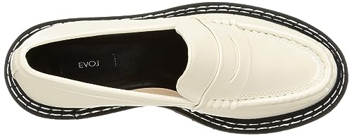 Evol Damen Doppelnaht Plateau Loafer, IV5159, Größe 22,0 cm