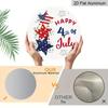 2D Flat, 1Pc Round Aluminum Hanging Sign, Patriotic 4Th of July, Featuring Red, White, And Blue Decorations, Including Pentagrams And Fireworks