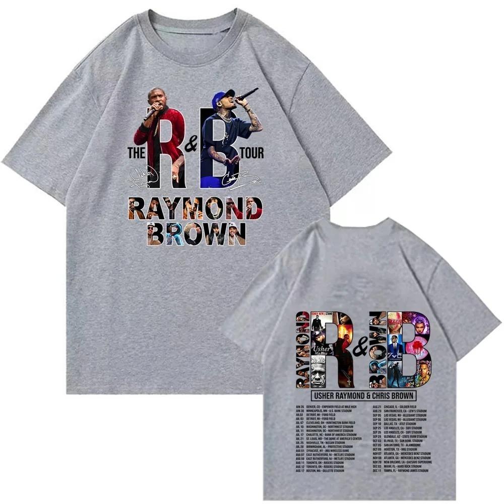 

2026 Summer Fashion Trendy Tee Chris Brown and Usher Tour Tshirt Unisex Women Harajuku Short Sleeve Oneck Casual Shirt Streetwear 4XL