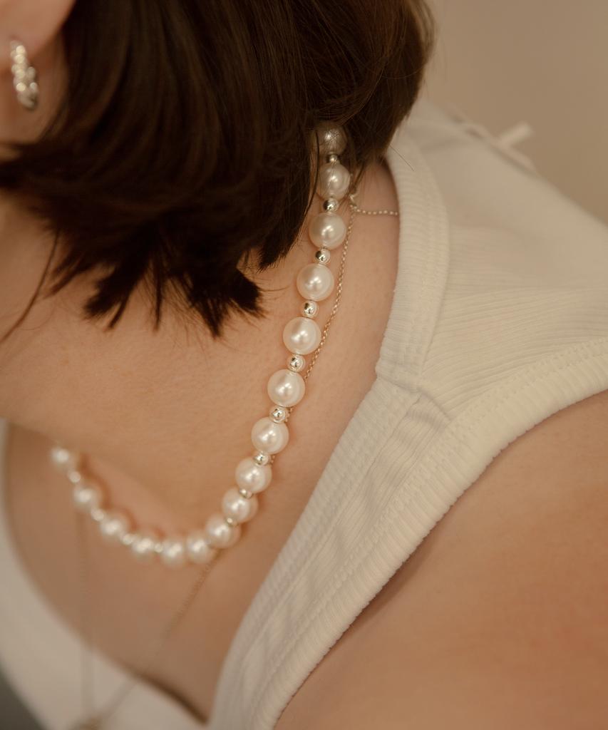 Findelise 925 Silver Swarovski Pearl Necklace