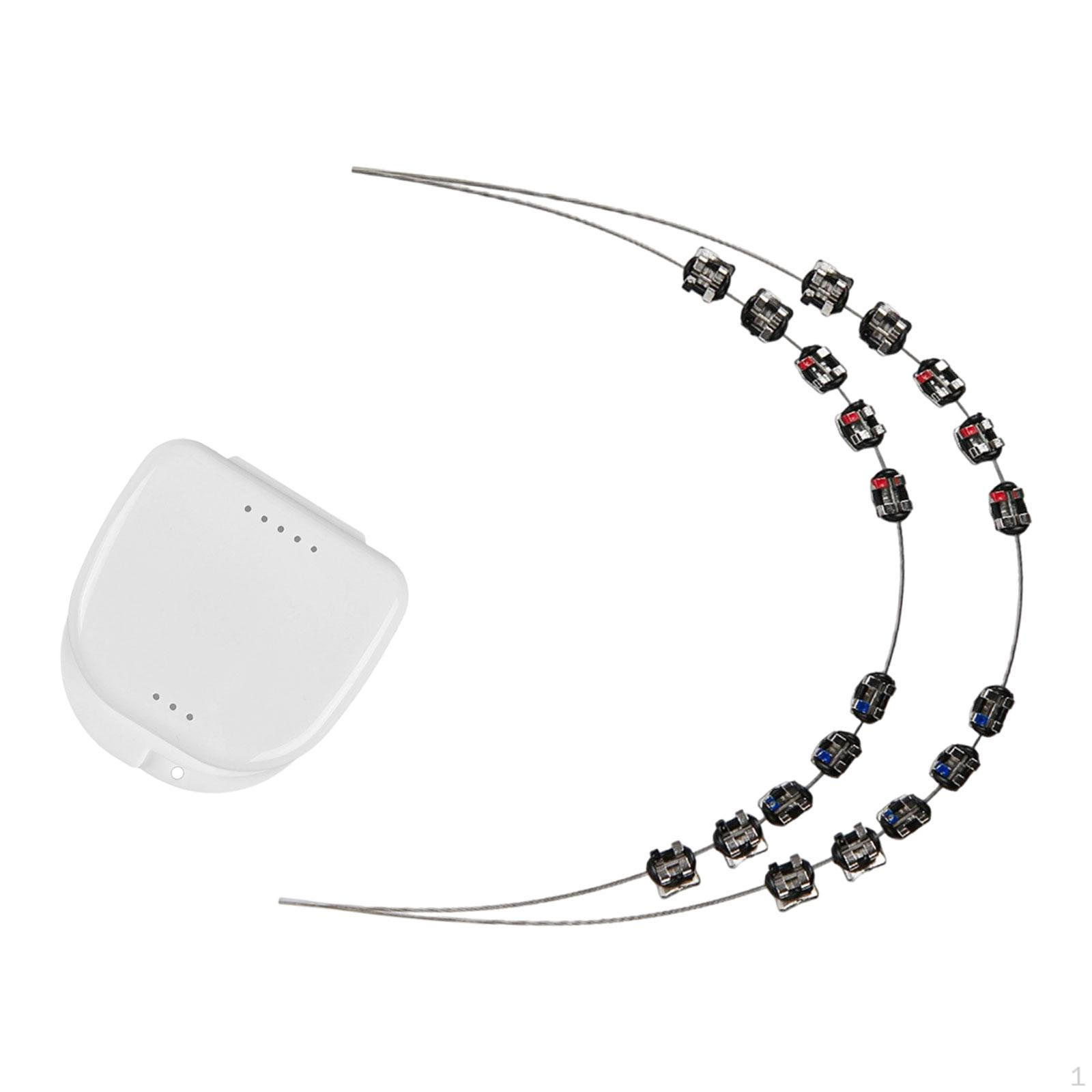 

2x Временные украшения для зубов Брекеты Аксессуары Цепочки Лигатуры Black