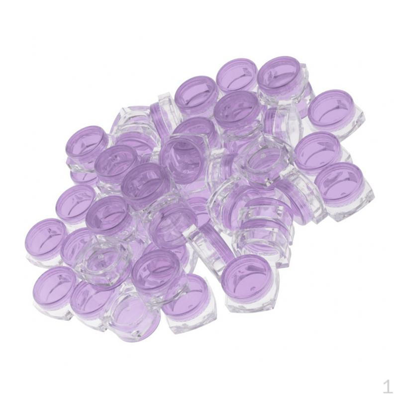 50pcs Sqaure Empty Eyeshadow Jar Pot Case Box 5g