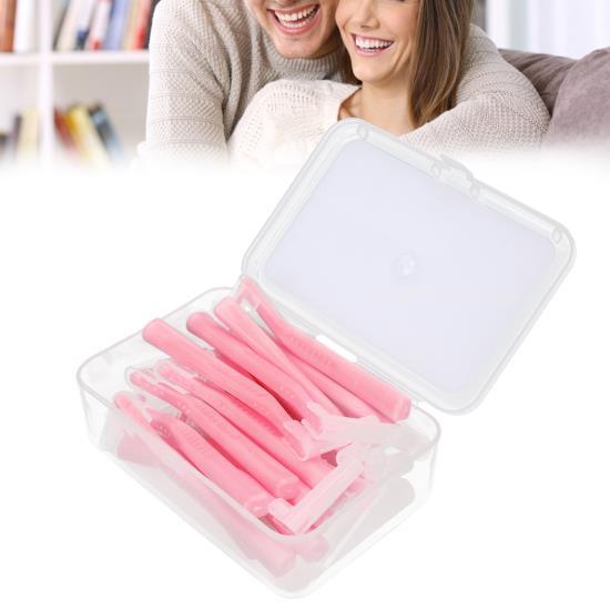 20pcs L Shape Interdental Brush Angle Cleaners  Dental Tool Teeth Cleaning Toothpick Pink 