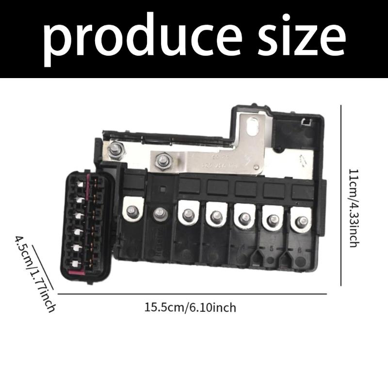 Fuses Box Assembly with Cover for Selected Models, 6R0937550A 180915429 Black Housing with Open Slots, Terminal Posts