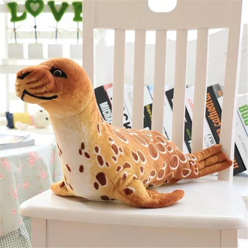 Simulation Seal Doll Plush Toy Dolphin Marine Animal Children's Doll Long Throw Pillow Birthday Gift for Boys
