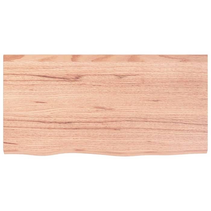 VidaXL Light Brown Table Top 80x40x6 Cm Treated Oak Wood 3156355