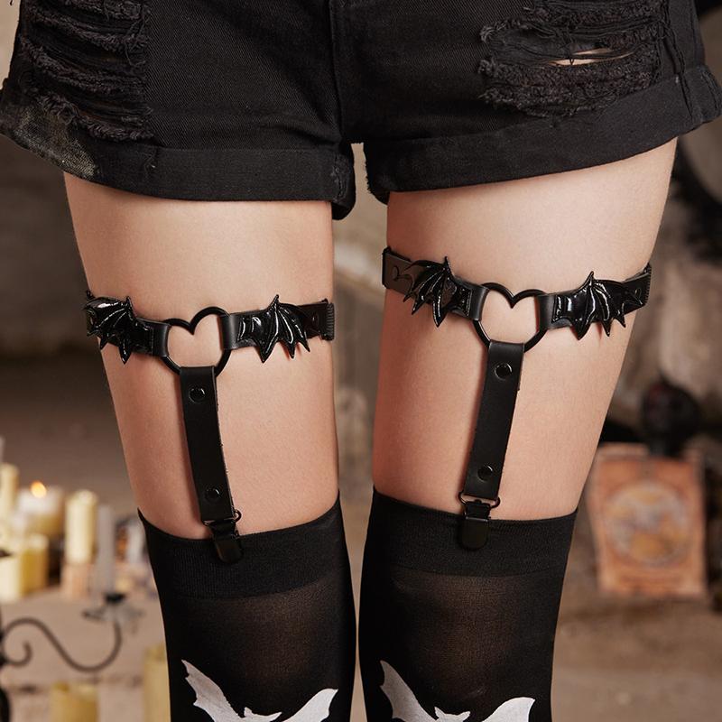 PU Punk Thigh Clips Leg Body Clips Harness Gothic Leg Garter Belt Club Rave Party Body Supplies Halloween Themed Party