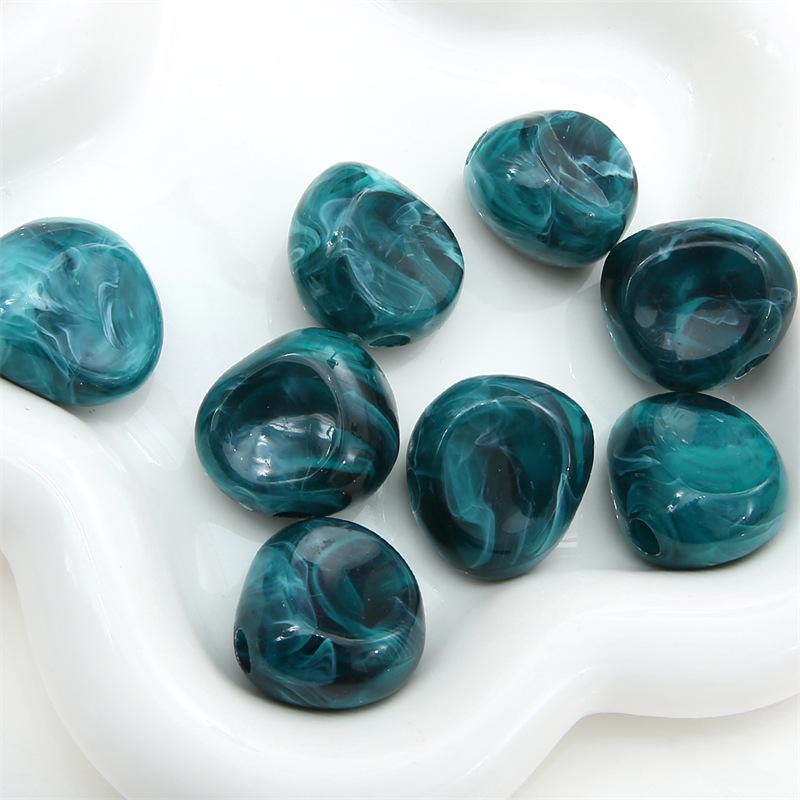 Two-Tone Acrylic Oval Bead for DIY Ancient Style Bracelets and Necklaces