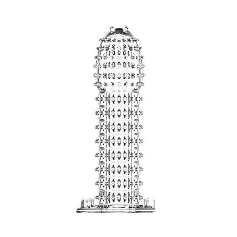 Reusable Extension Condom Penis Sleeve Male Enlargement Lasting Delay G Point Massager Cover Clear Condoms Adult Sex Toy