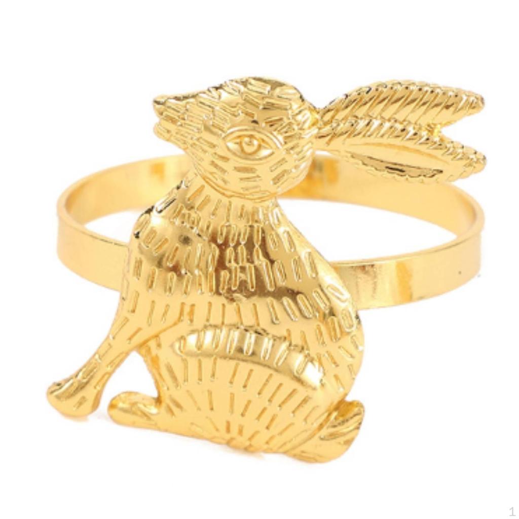 Hare Napkin Holder Alloy Construction Bunny Cute Crafted Metal Serviette for Party Hosts,