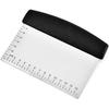 Stainless Steel Metal Grill Scraper - Ideal As Dough Cutter for Bread and Pizza Dough - Multi-purpose Kitchen Tool for Flat Grill Plate (Black)