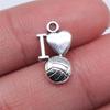 20pcs Sport Charms Volleyball Charms For Jewelry Making Antique Bronze Silver Color Pendants DIY Crafts Making Findings
