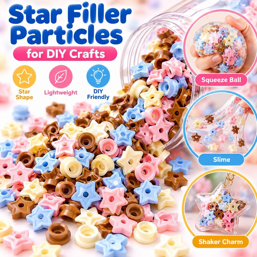 100g Plastic Squeeze Ball Filler Mixed Material Filler Particles Granules Slime Craft
