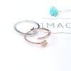 J699 Simple Star Zircon Ring, Fashionable Open Color Retention Ring, Temperament Ring For Women