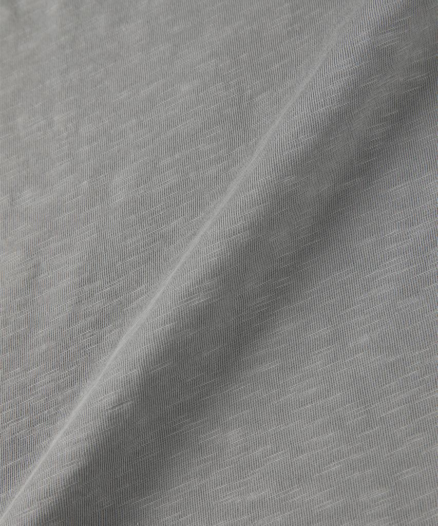 PANICALE Grey Slub Cotton Casual Polo Shirt