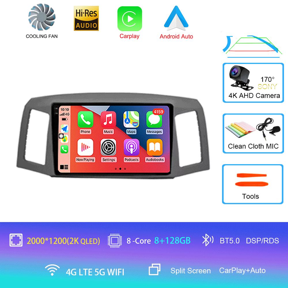 Android 14 Car Radio For JEEP Grand Cherokee 2004-2007 Car Radio Multimedia Video Player Navigation GPS Stereo wireless Carplay