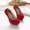 Spring And Autumn New European And American Fashion Super High Heel Single Shoes Platform Shallow Mouth Slim With Women'S Shoes