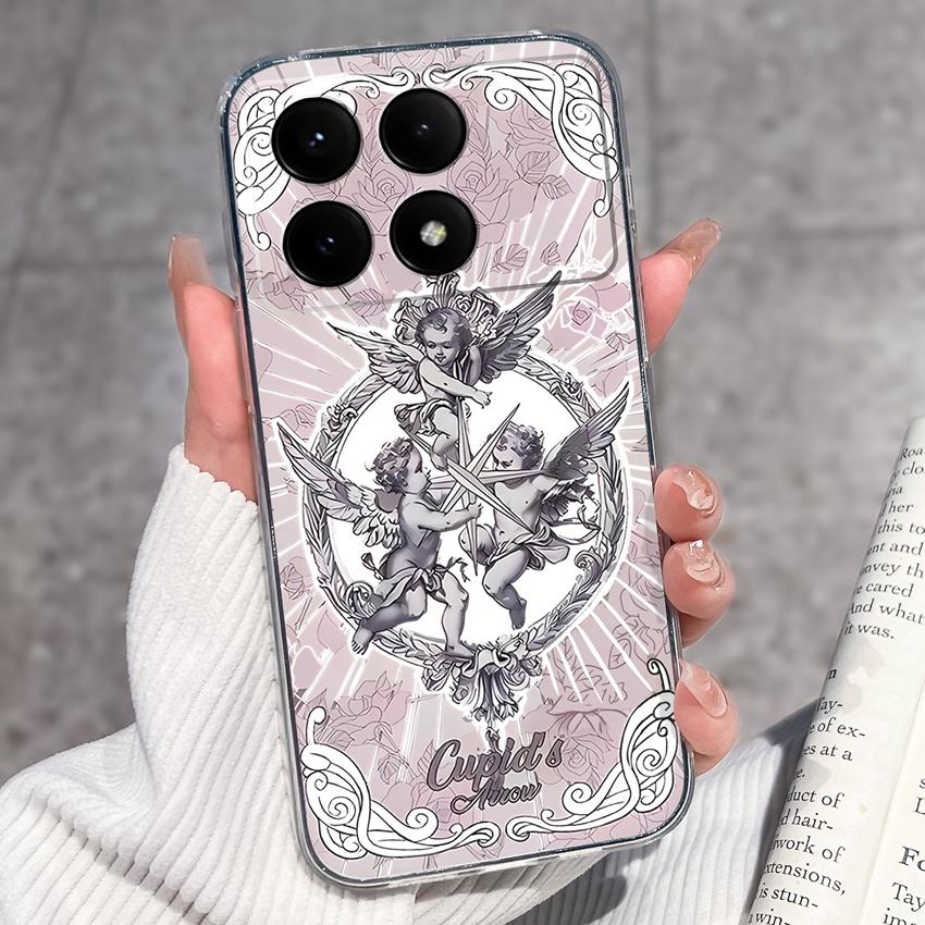 Case For Redmi K70e K60e K80 K70 K60 K50 K40 K30 K20 Pro K30i Cute Cartoon Piggy Pattern Phone Cover Transparent TPU Anti Fall Shell For Redmi Housing