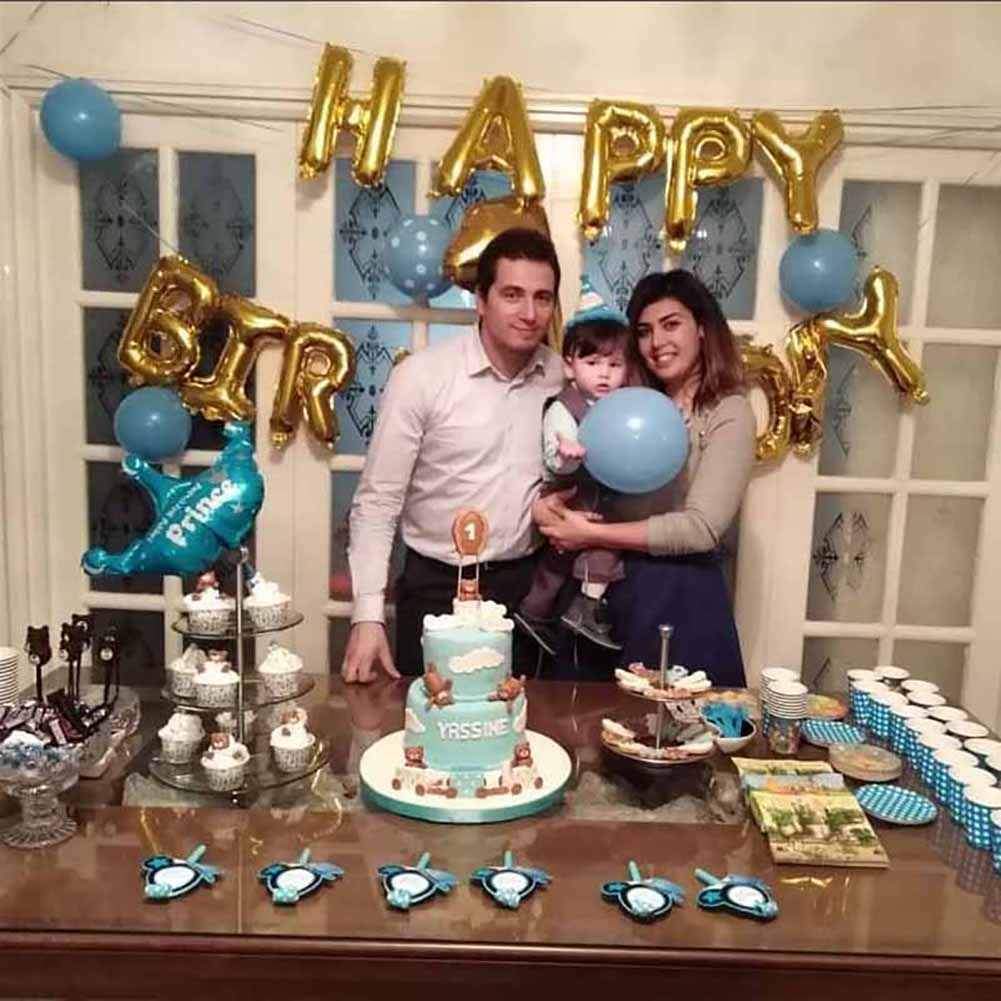 16 Inch Baby Happy Birthday Letters Ballons Aluminum Foil Air Balloon Party Decorations Kids Birthday Balloons