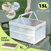 1 Outdoor Camping Storage Box with Lid, Multi-Purpose Large Capacity Car Trunk Organizer, Portable Stall Sorting Box