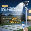 4 sets of outdoor waterproof solar lamps, 6000mAh solar street lamps, suitable for outdoor lighting from dusk to dawn