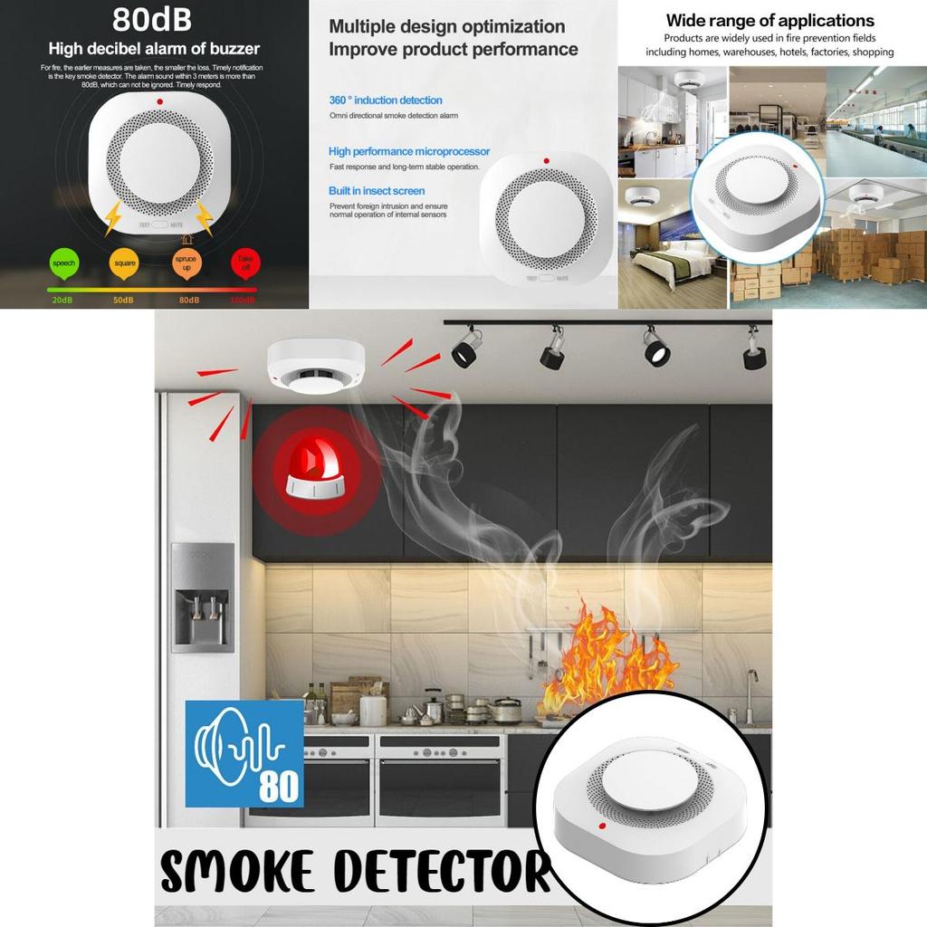 Alarmă detector de fum fără fir pentru uz casnic și comercial