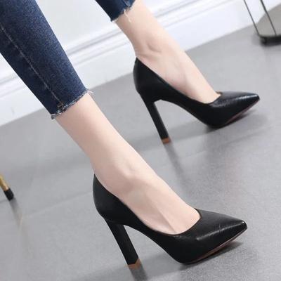 Women Pointed Toe High Quality Stiletto Heel Shoes for Work Lady Fashion Comfort Spring & Summer Black High Heel Shoes Ab238