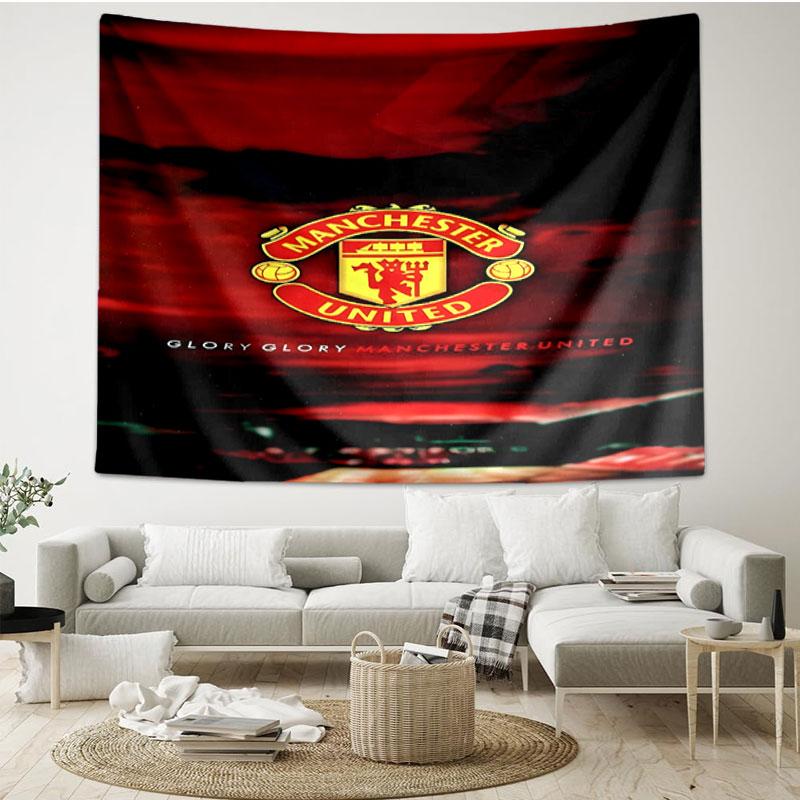 Football United F.C Print Tapestry - Portable Wall Decor Cloth, for Home, Dorm, Travel, Bedroom, Living Room - Ideal Birthday Housewarming Gift