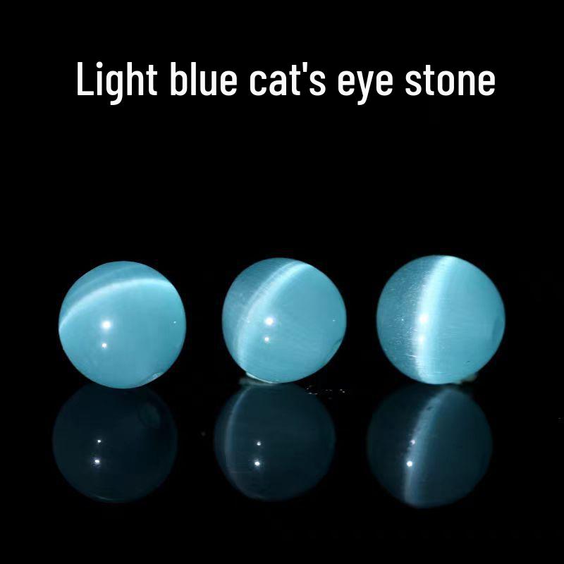 Green Cat's Eye Grape Beads: Round Spacer Beads for DIY Jewelry - Bracelet & Necklace Accessories.