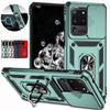 Shockproof Armor Case For Samsung Galaxy S20 Ultra 5G Magnetic Holder Ring Slide Camera Lens Cover For Galaxy S20 + Plus S 20 FE